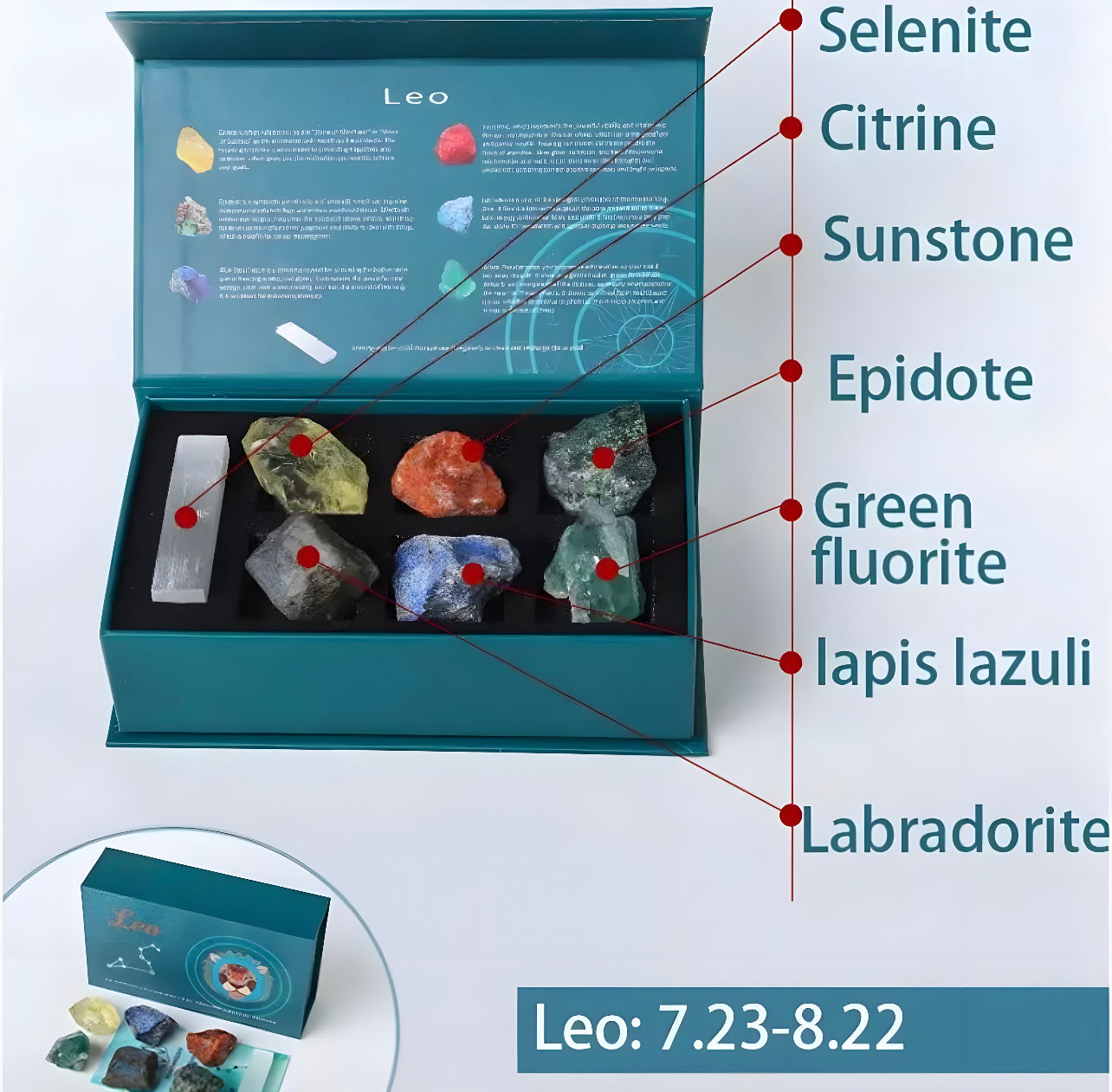 Zodiac Natural Crystal Box Set- Leo